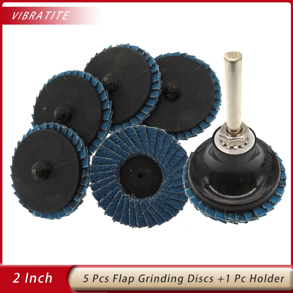 50mm Grinding Flap Discs 2 Inch Sanding Discs 40/60/80/120 Grit Grinding Roll Lock Grinding Wheels 50mm Blades For Angle Grinder