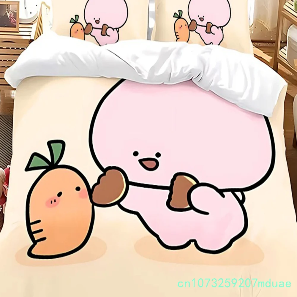 New 3D Print Asleep Cute Asamimi Square Bedding Set,Girls Adult Single Twin Queen Size, Duvet Cover Pillowcase Bedding