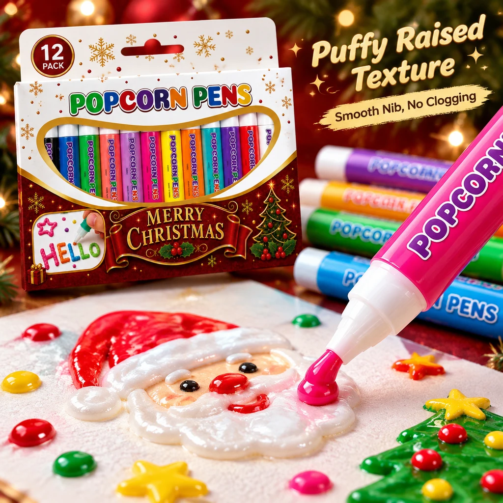 Christmas Popcorn Pen 3D Puffy - Copic Marker Sketch review and price