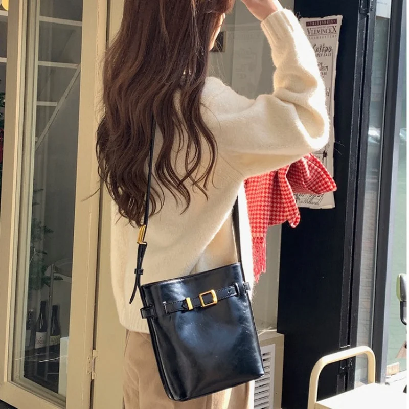 2024 Fashion PU Leather Women\'s Crossbody Bags Vintage Female Versatile Shoulder Bags Casual Ladies Large Capacity Handbags