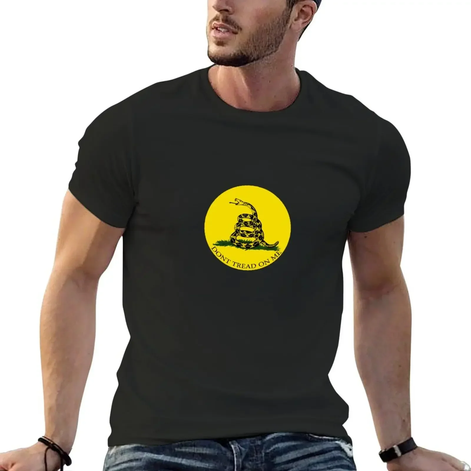 Gadsden Flag T-Shirt baggy shirts anime clothes quick-drying anime tshirt black t-shirts for men