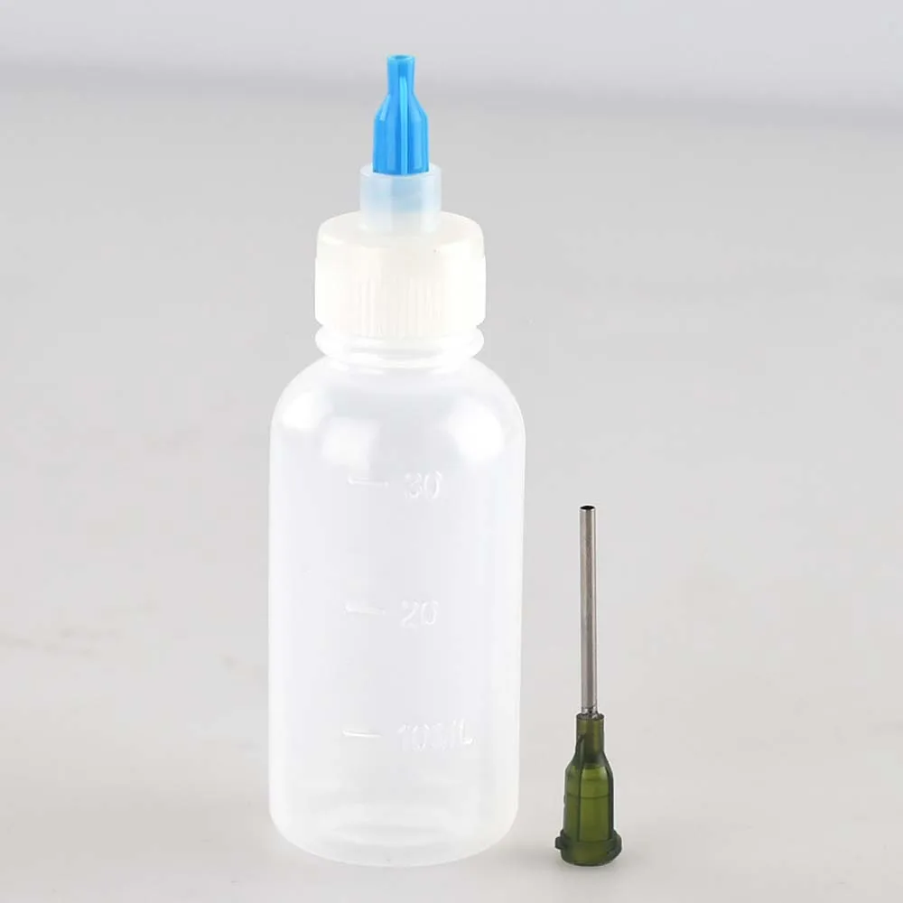 Luer Lock Bottles Applicator Squeeze Bottles Needle Tip Plastic Squeeze Bottles 30ml Stainless Steel Blunt Tip 14G