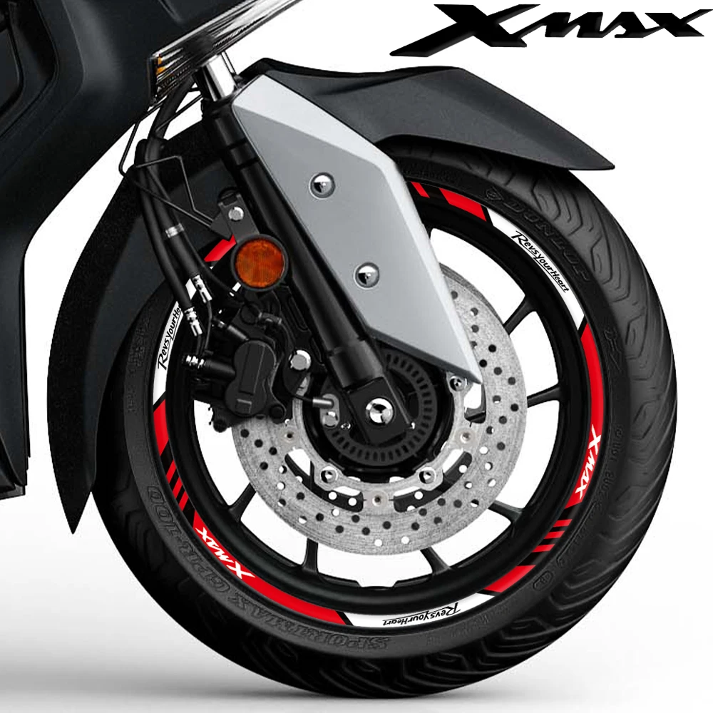 Cinta adesiva reflexiva para llanta de motocicleta, peixesorio para XMAX 150, 250, 300, xmax300, xmax250, xmax150