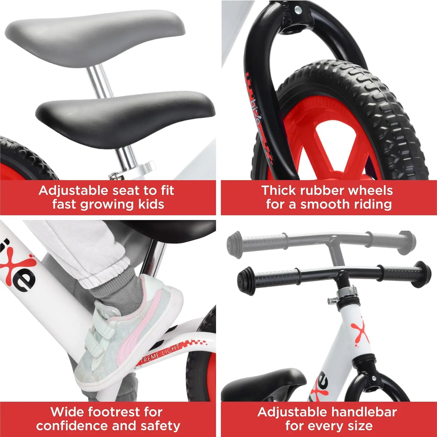Balance Bike - 30.5 cm (12 ") bici da allenamento per bambini e bambini piccoli-1.8kg (4 libbre) bici da equilibrio per bambini-bambini dai 3, 4, 5 - No