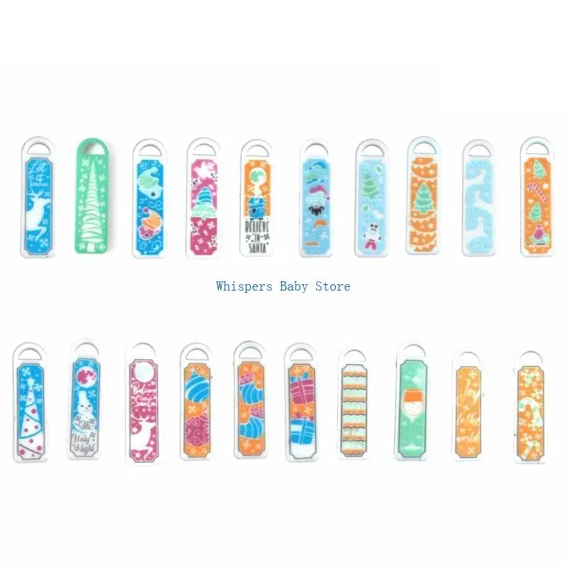 

U90E Silicone Christmas Keychain Resin Casting Mold Bookmarks Pendant Mould DIY Craft