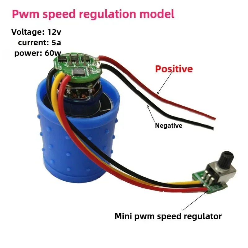 Brushless  DC Motor  7.4-24V Handheld Turbofan with 100000 RPM High-speed Brushless Motor Controller Integrated