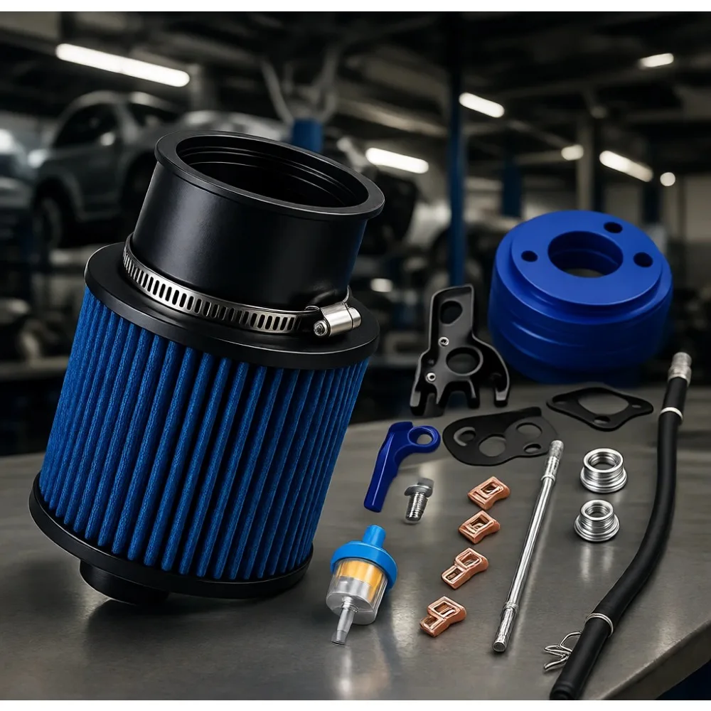 

High Performance Air Filter Adapter Intake Spark Plug Kit for 212cc 6.5 HP Mini Bike Go Kart Racing