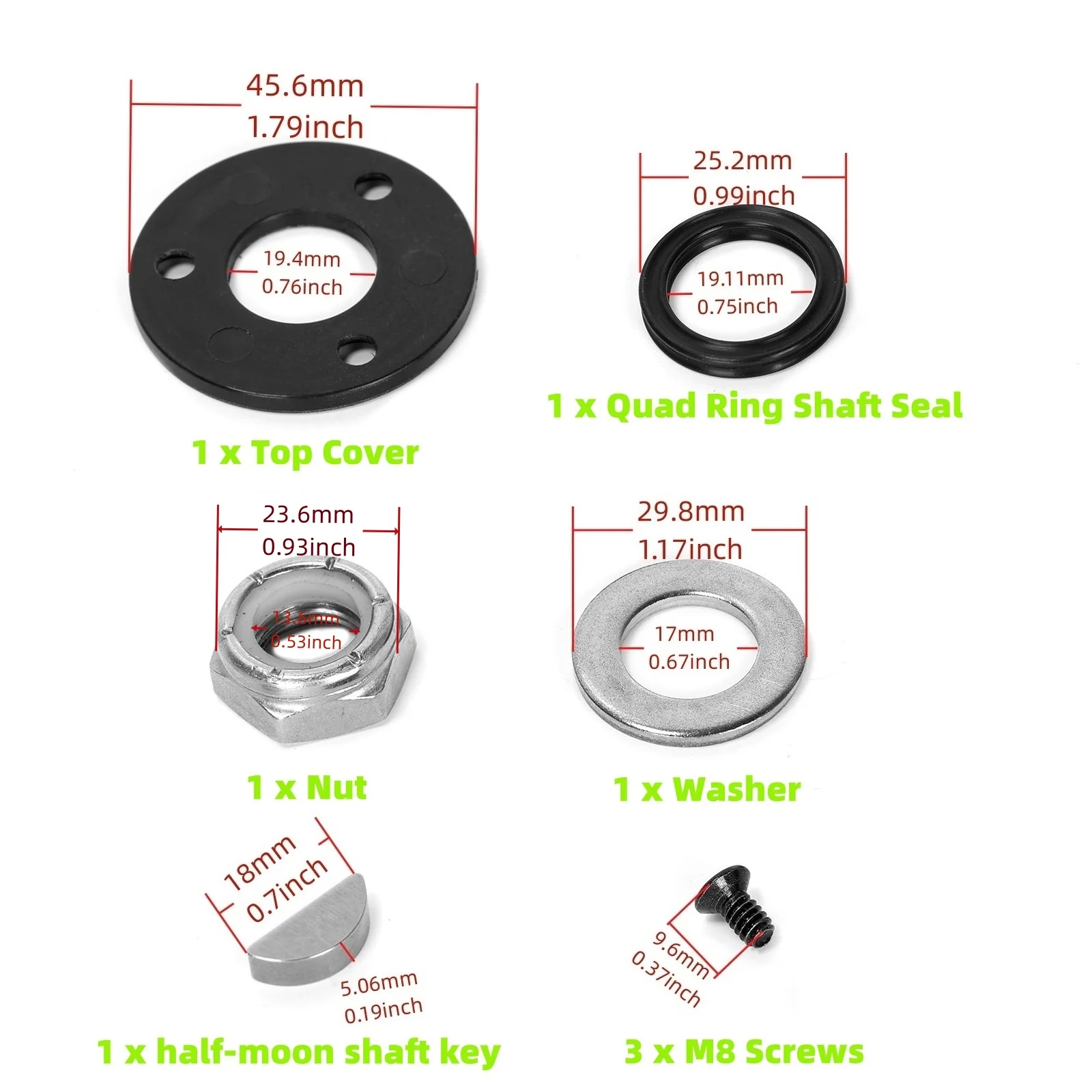 Kit de remplacement de joint de tige hydraulique HP6032, Compatible avec Seastar HH5741 HH5742 HH5261 Baystar HH4314 HH4513 HH4514