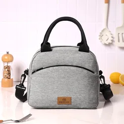 Borsa per il pranzo con tracolla maniglia borsa termica borsa per alimenti portatile da donna per borsa termica per il pranzo per studenti da lavoro