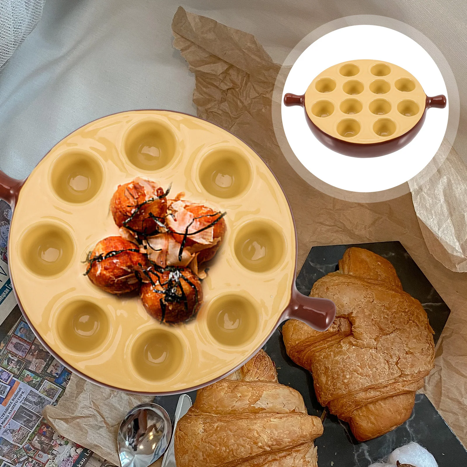 

Керамическая тарелка в виде улитки, 12-луночная сковорода для улитки, термостойкая нескользящая духовка, сервировочный поднос, сковорода для улитки, тарелка в виде улитки