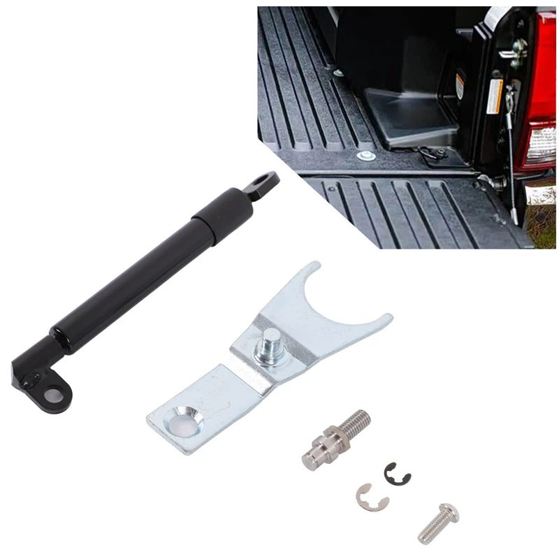 1Pcs Carbon Steel For Toyota Tacoma 2005-2020 Car Rear Tailgate Hydraulic Rod Slow Down Rod Support Rod Protection Accessories