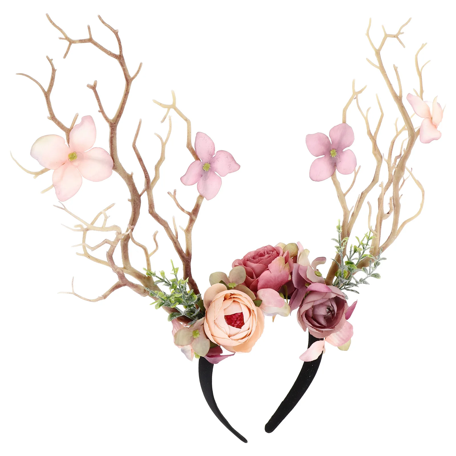 

Рождественская повязка на голову с оленьими рожками, креативный дизайн в виде ветви дерева, праздничный аксессуар для вечеринок, новогодняя повязка для зимних мероприятий