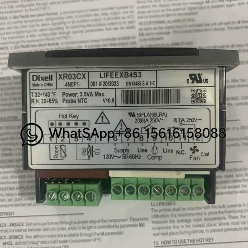 Copeland Wheel Dixell Elf Electronic Thermostat XR03CX Digital Temperature Controller Refrigeration Cooling Heating Regulator