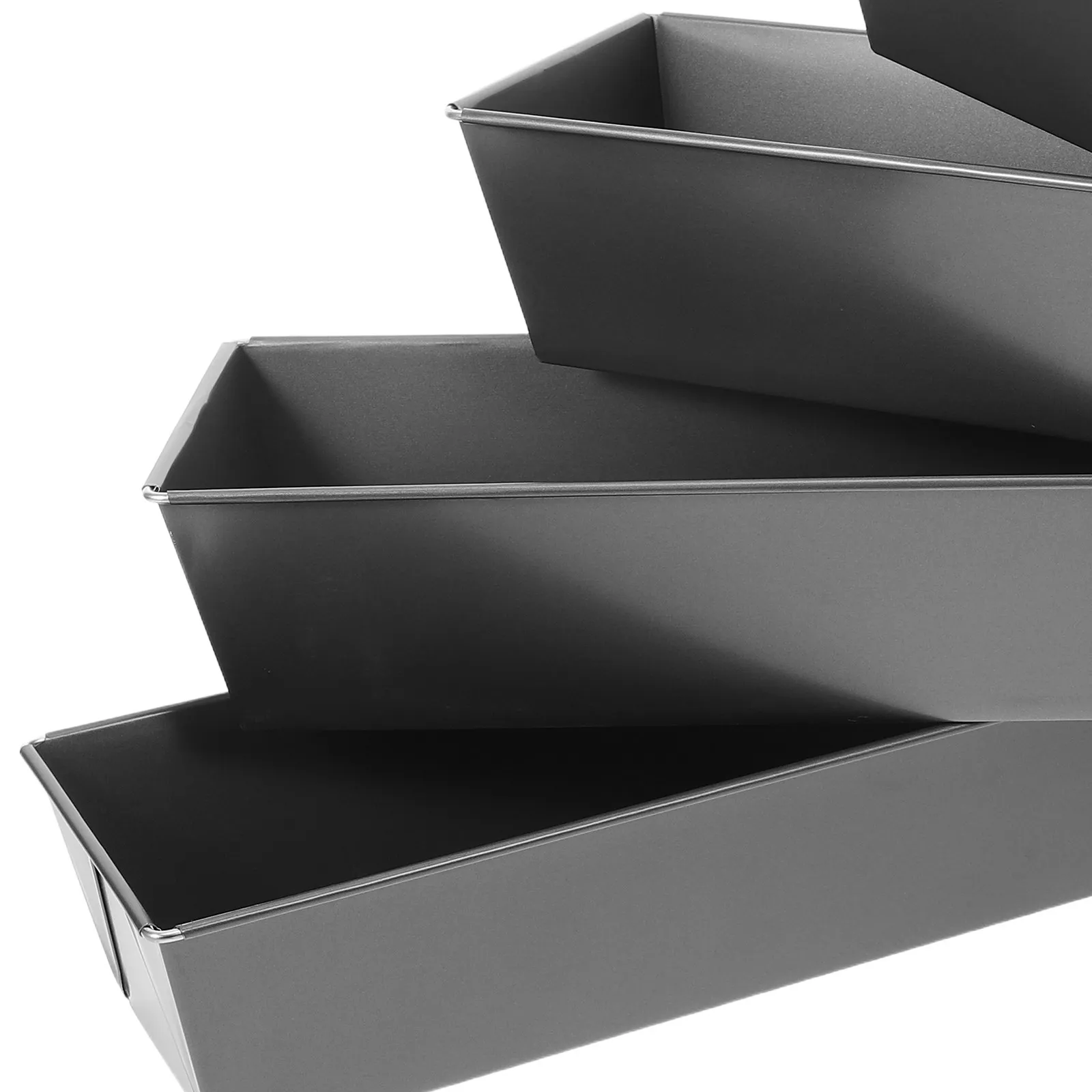 4Pcs Carbon Steel Nonstick Toast Bread Baking Pans Deep Loaf Molds Scratch Resistant Even Heat Distribution Bread Pans for Oven