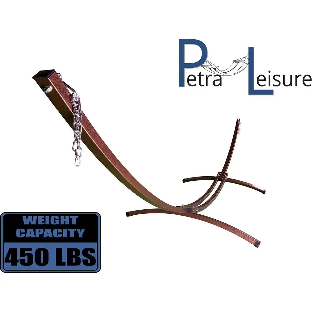 Ft Indoor Outdoor Powder Coated Galvanized Steel Arc Hammock Stand. Strongest Supports Single Double Hammock Bed.Bronze