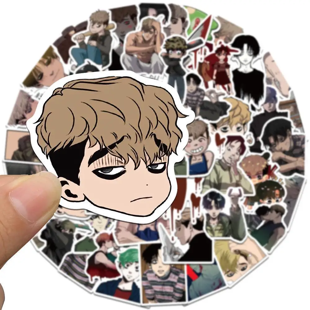 50 sztuk/zestaw koreaลski komiks zabijanie naklejka Stalking Oh Sangwoo, Yoon Bum Manga charakter wodoodporne naklejki na laptopa deskorolka