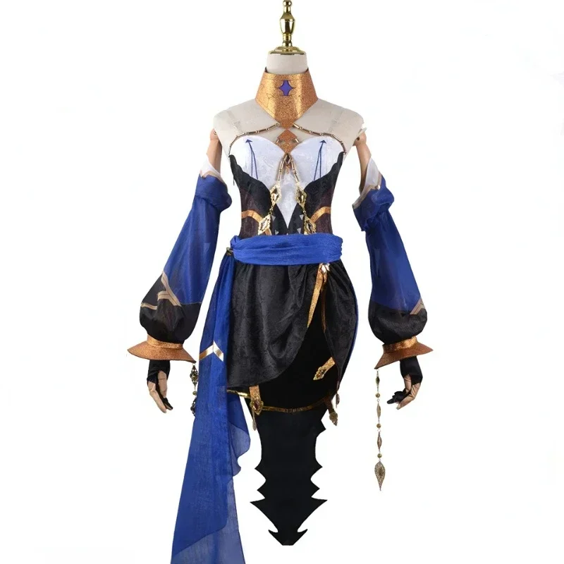 أزياء ليلى التأثيرية جينشين إمباكت أغطية الرأس للنساء الراقصات الغريبة زي جوارب شعر مستعار لزي الرسوم المتحركة الهزلي Cn