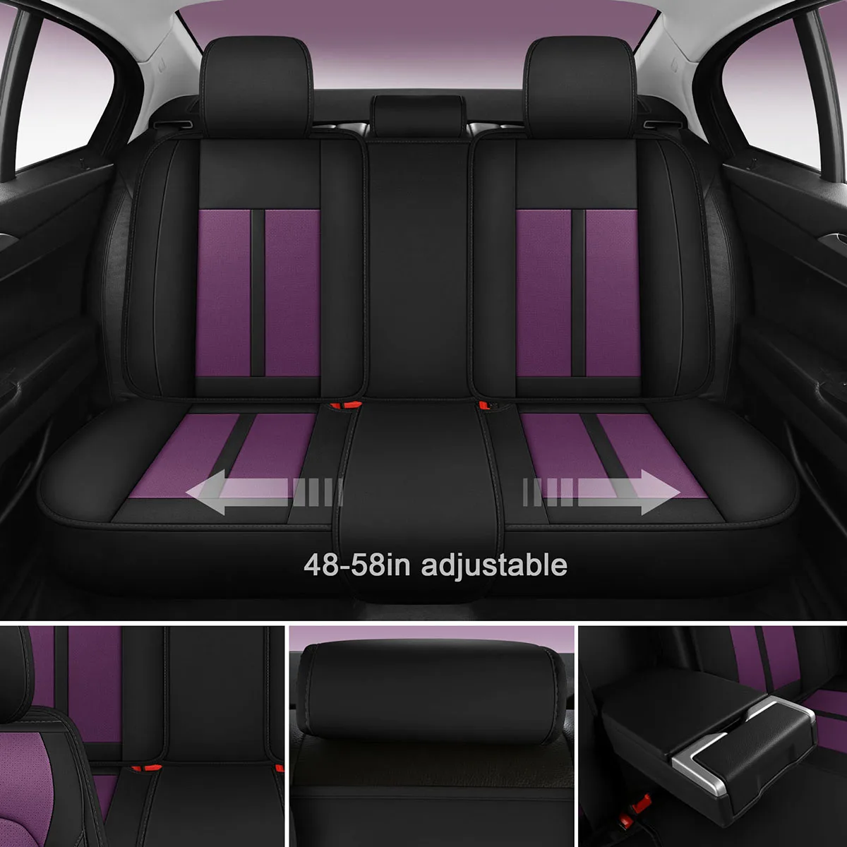 مجموعة أغطية مقاعد السيارة المصنوعة من جلد البولي يوريثان، مناسبة لسيارة Honda CR-V، Civic، Accord، HR-V، جواز السفر، Fit