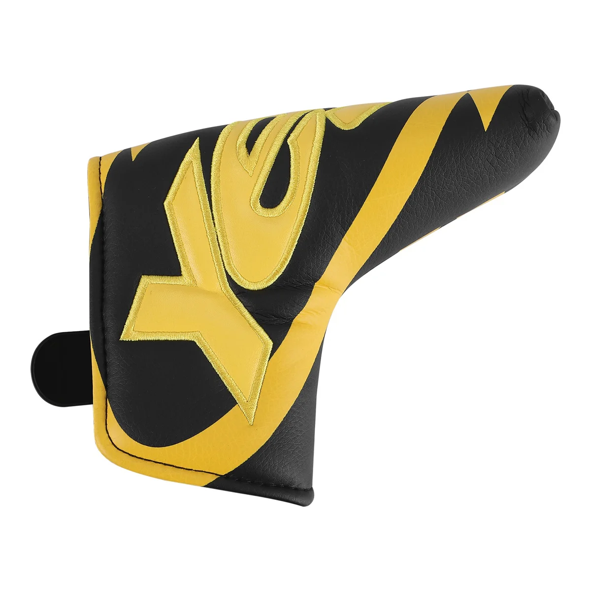 Resistente copricapo per putter con lama per mazza da golf con chiusura in pelle PU, accessori da golf con motivi stampati