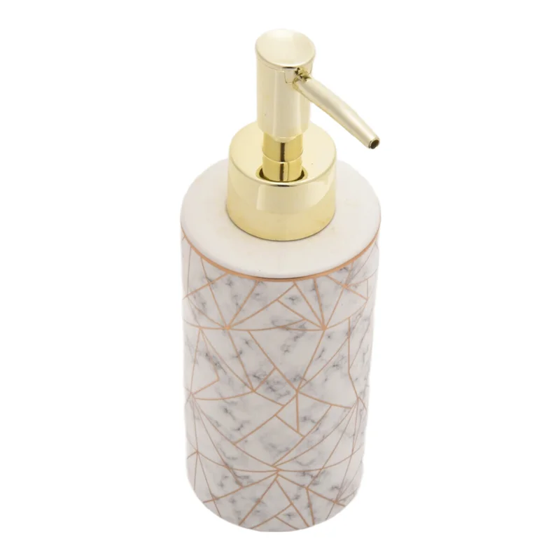 ABKR-300Ml Elegante bottiglia di stoccaggio con pompa per dispenser di sapone liquido per shampoo in marmo per bagno dell'hotel