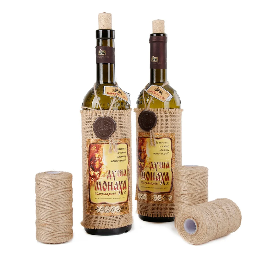 

100 Yard Natural Jute Twine Durable Hemp Cord For Diy Crafts Wedding Party Garden Decoration String Art Supplies Jute Rope Twine