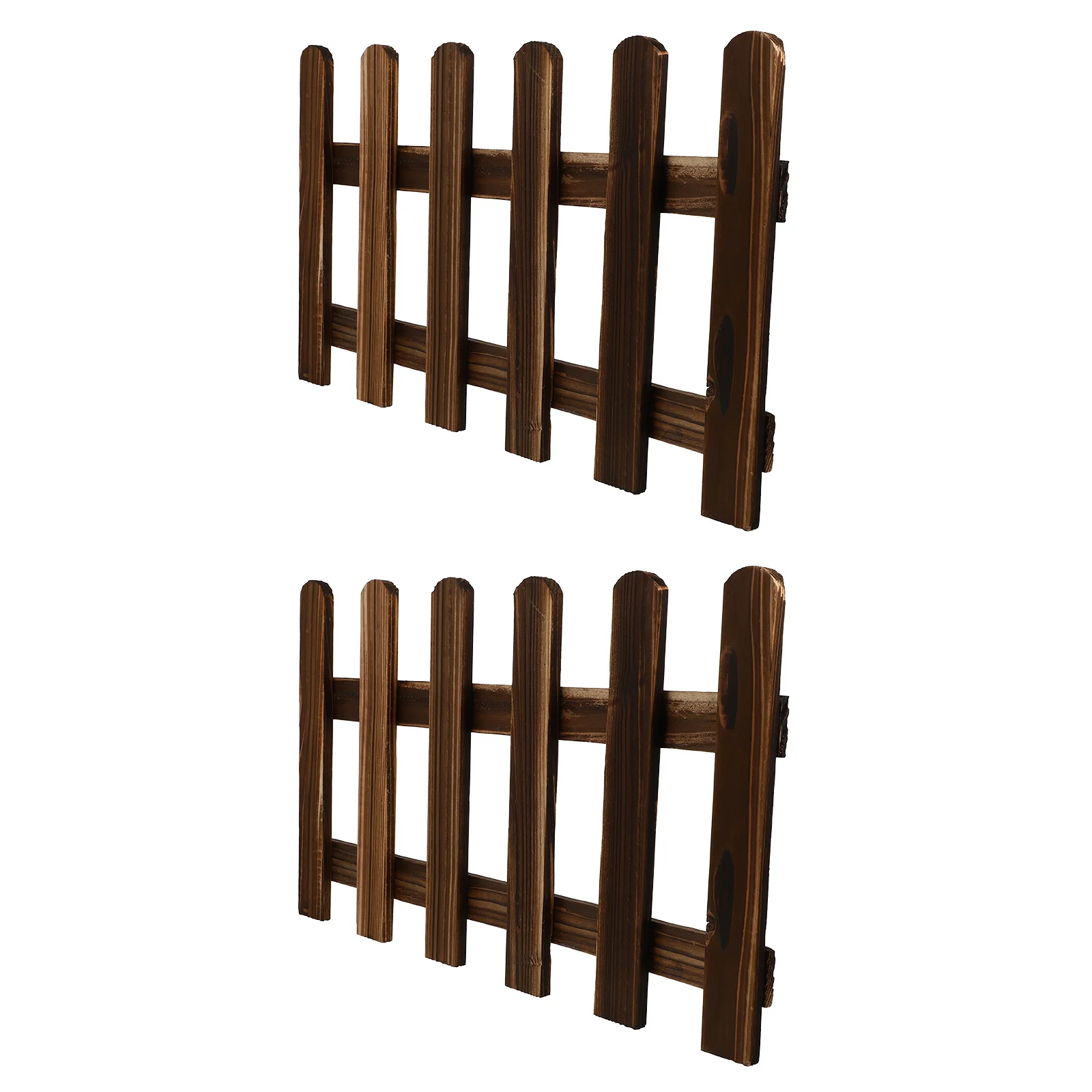 

2Pcs Anti-Corrosive Wood Fence Strong Courtyard Partition Decorative Garden Fence for Lawn and Balcony Garden Wood Fences