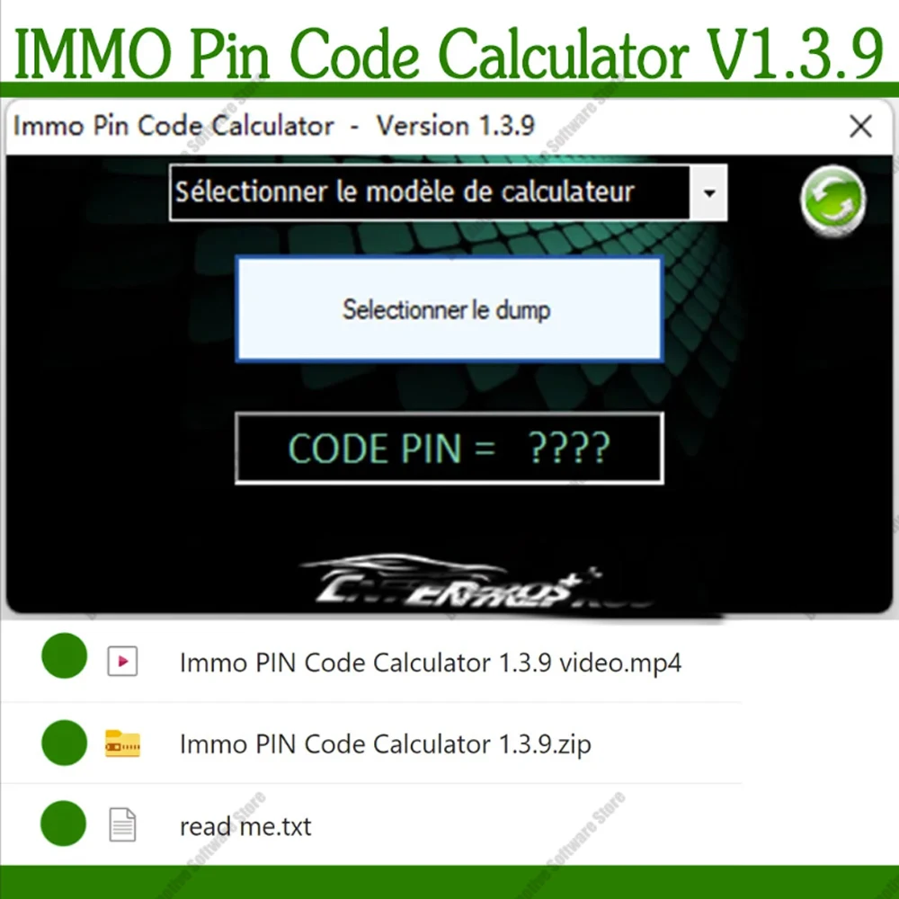 

IMMO Pin Code Calculator V1.3.9 Cars software for Psa Opel Fiat Vag Unlocked PIN code on many PSA ecu can be decoded by dumping