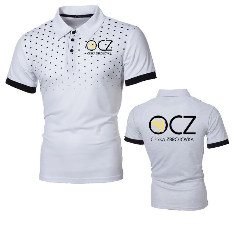 CZ Ceska Zbrojovka 2024 Men's Polo Shirt New Cotton Summer Hot Sale Fashion Breathable Polos Shirt Casual Slim Fit Top Clothing