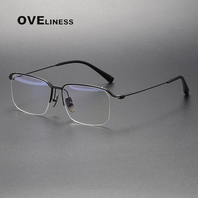 

2024 New Titanium Acetate Eyeglasses Frame Men Retro Myopia Optical Prescription Glasses Frame Women Korea Luxury Brand Eyewear