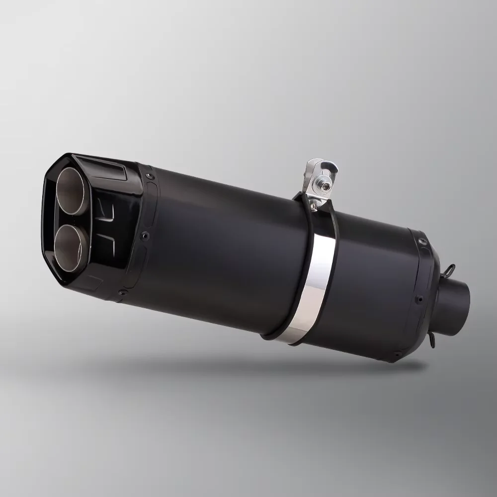 

Universal 51mm Motorcycle Exhaust muffler double hole with DB Killer For Racing Scooter F800 MT09 R7 MT03 ZX4R R6 F750 ADV Z900