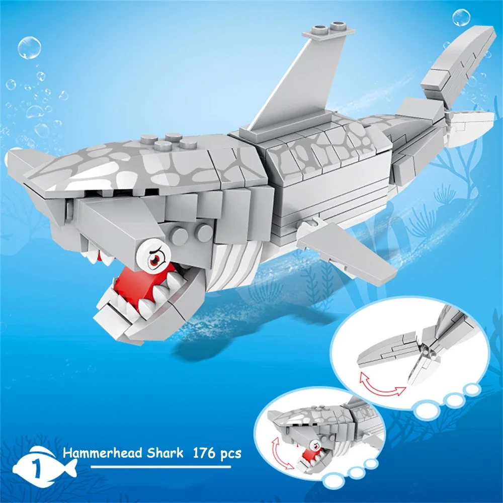 Marine Biology Building Block Toy Series - Explore and Build Educational Ocean Creatures for Creative Play Children's Collection