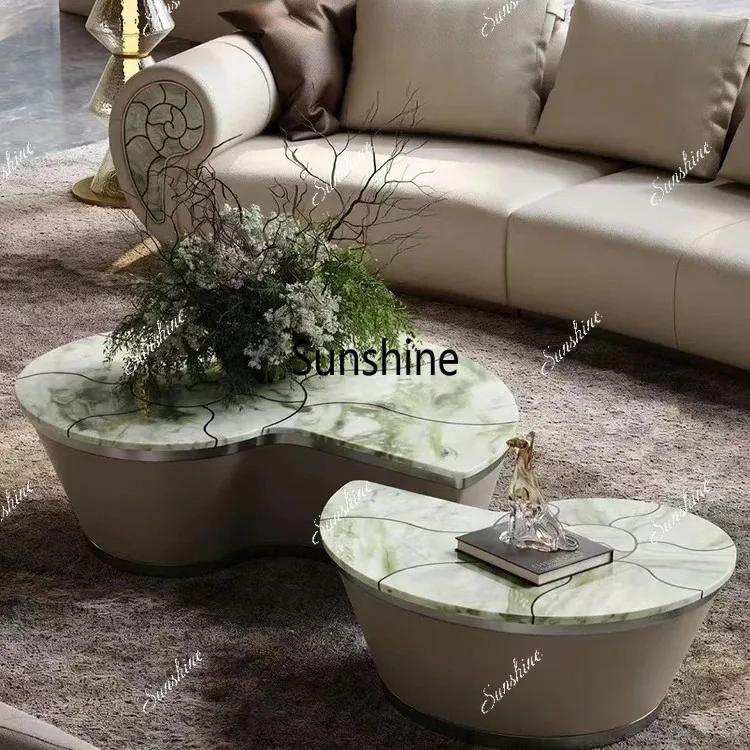 Light luxury coffee table combination living room high-end villa large flat furniture