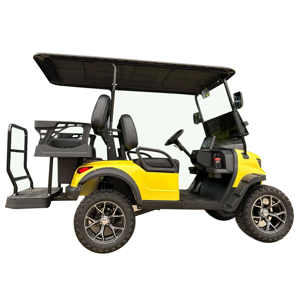 Electric Lithium Battery Golf Cart 14 Inch Tire 4 Wheels 6 Seats Electric Golf Car 5000W Sightseeing Scooter