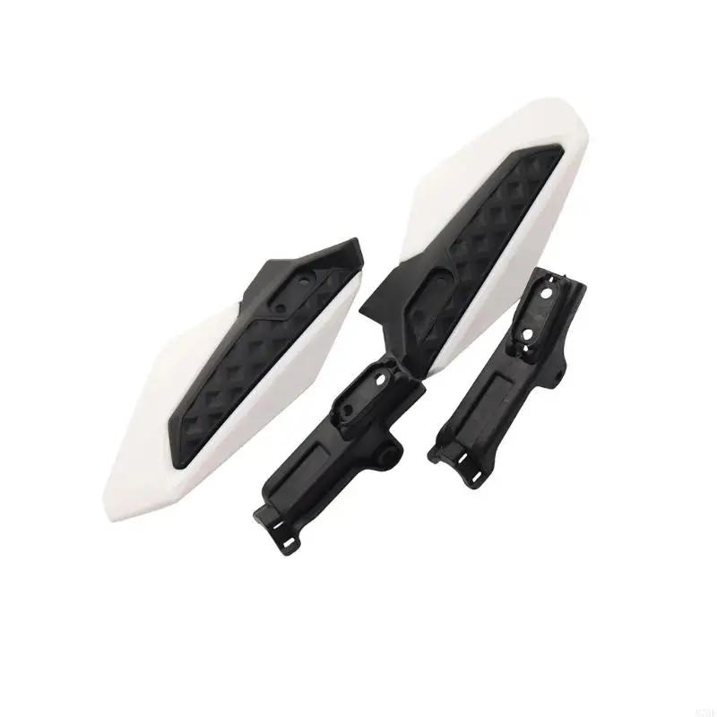 M76E Motorrad-Handschutz-Set, Handschutz mit eckigen Schutzschalen und Halterungshalterungen für Windschutz Lenker – Detail 4