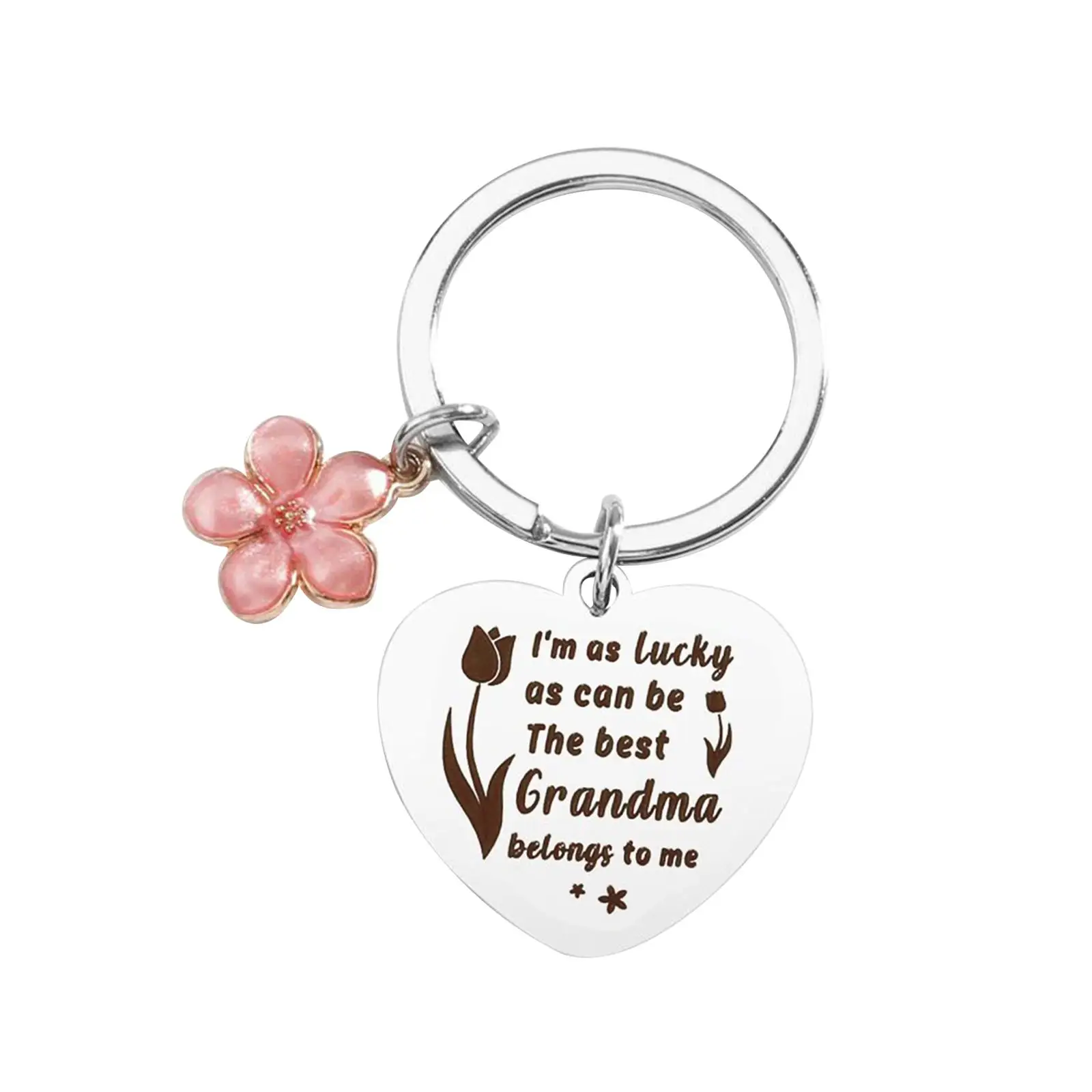 Grandma Gifts Key Chain Key Decoration Grandma Birthday Gifts from Grandson for Birthday Valentine’S Day Party Anniversary