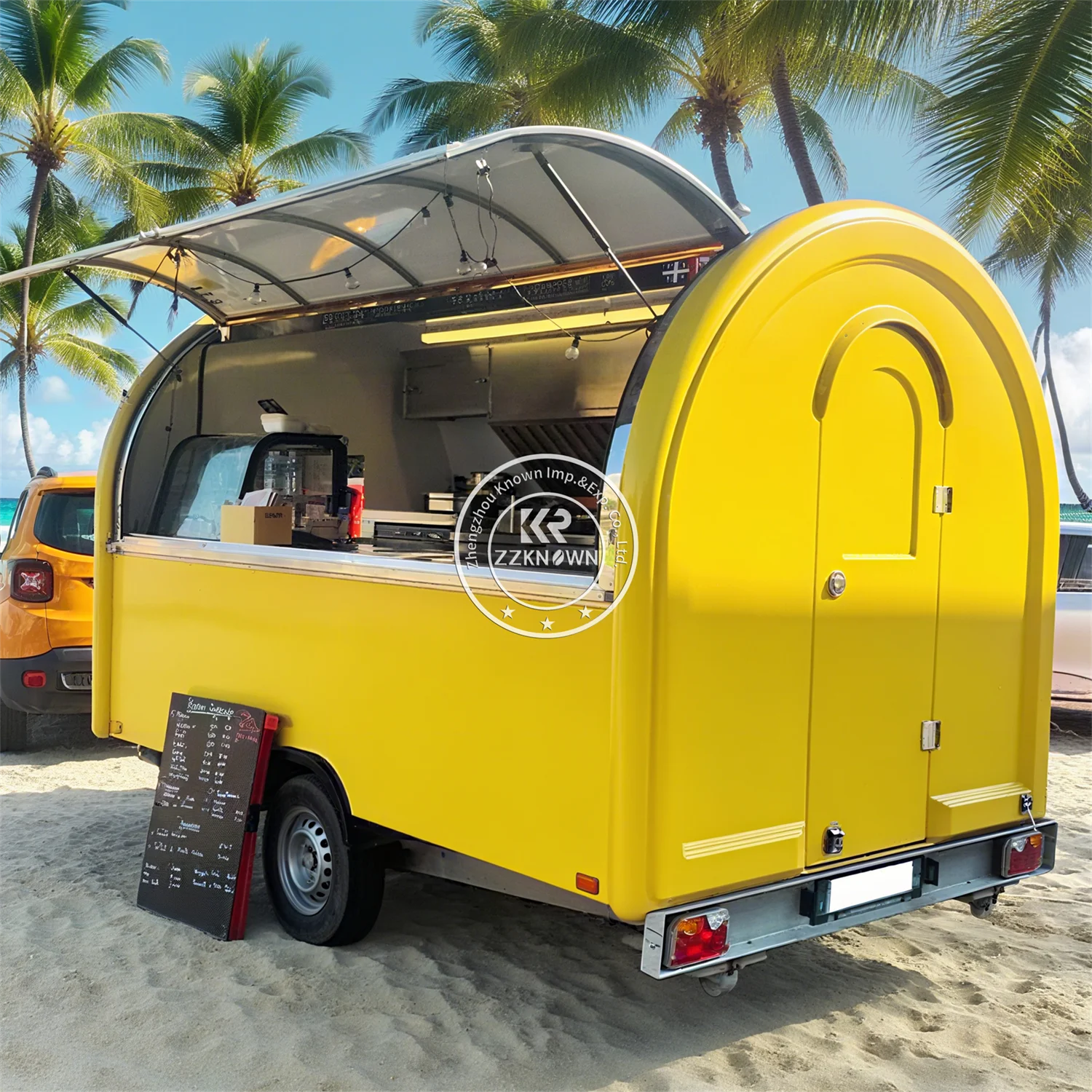

Street Mobile Kitchen Fast Food Trailer Fully Equipped Customized Concession Food Truck With Full Kitchen Equipment