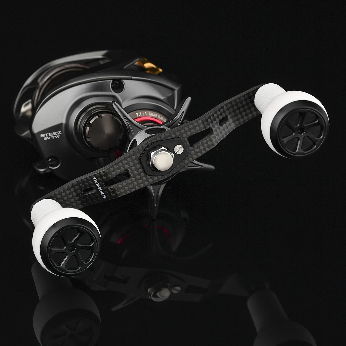 Карбоновая рукоятка GOMEXUS для катушек Daiwa Tatula Coastal Lexa CC80, Shimano Curado 300K DHSV, Abu Revo, Okuma Baitcaster, 105 мм
