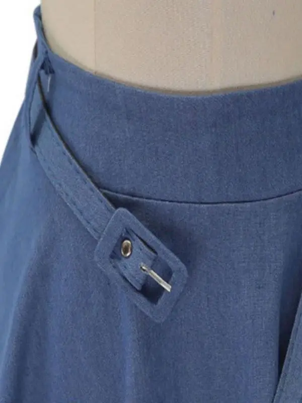 Cintura alta a linha versátil saia solta casual comprimento médio fibra de poliéster senhoras rua sle f corpo semi-noite roupas