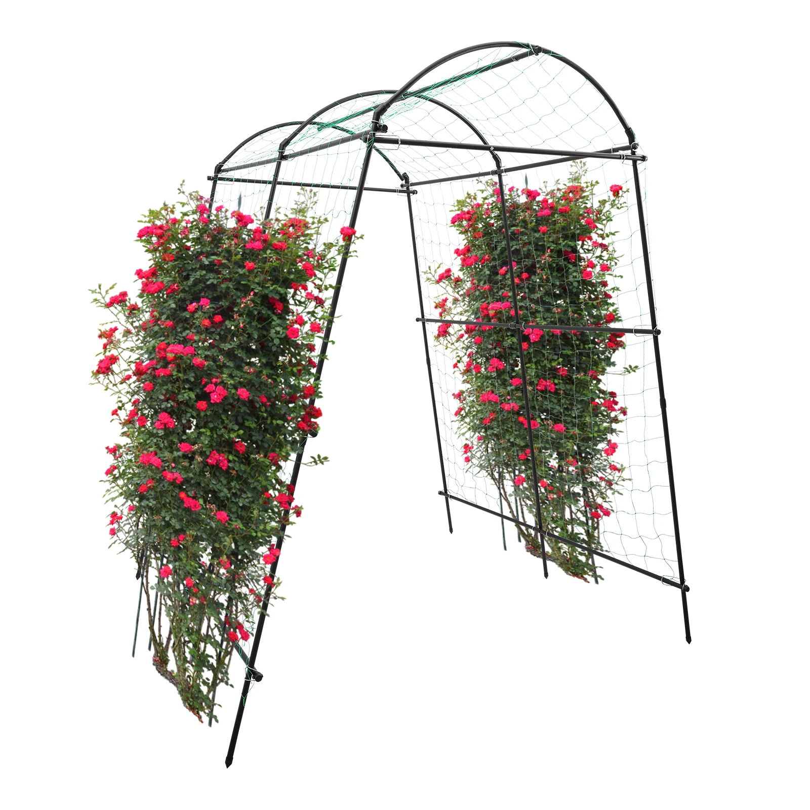 Metal Garden Trellis, Garden Tunnel Trellis for Plant Climbing, Steel Garden Plant Arch, Width Adjustable