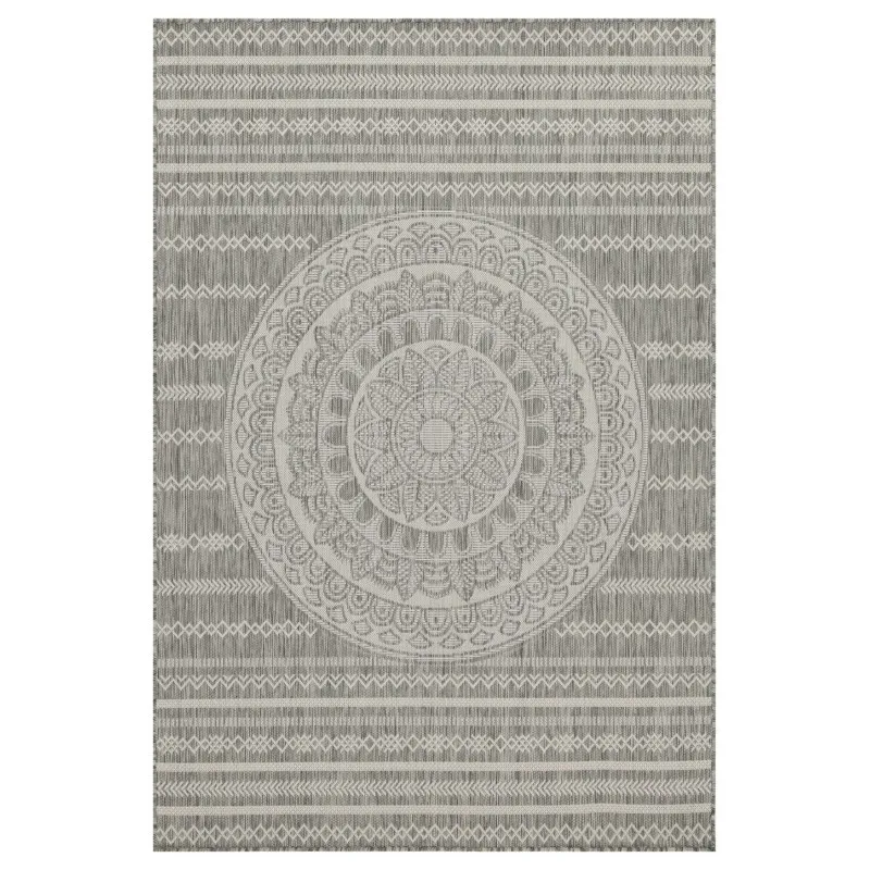 صن شاين GC_HAR2018 فضي 7 أقدام 10 بوصة. × 10 قدم 3 بوصة. سجادة منطقة داخلية/خارجية