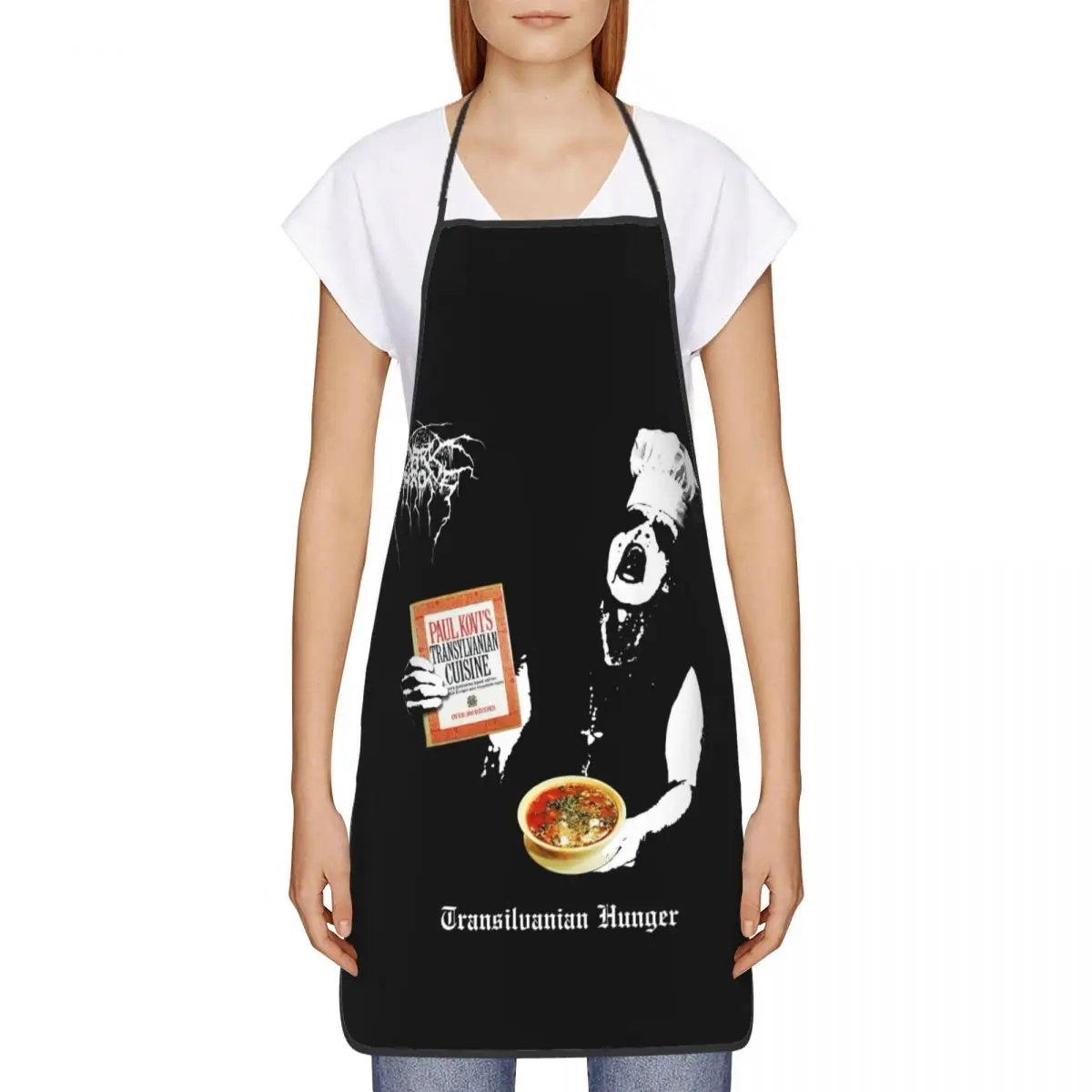 Custom Bib Darkthrones Transilvanians Hunger Apron Unisex Adult Chef Cooking  Norwegian Black Metal Band Tablier Cuisine Baking