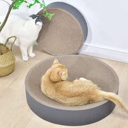 Cardboard Cat Scratch Bed cat scratcher for Indoor Cats Oval Round Shape cat bed Kitty Scratching Pad