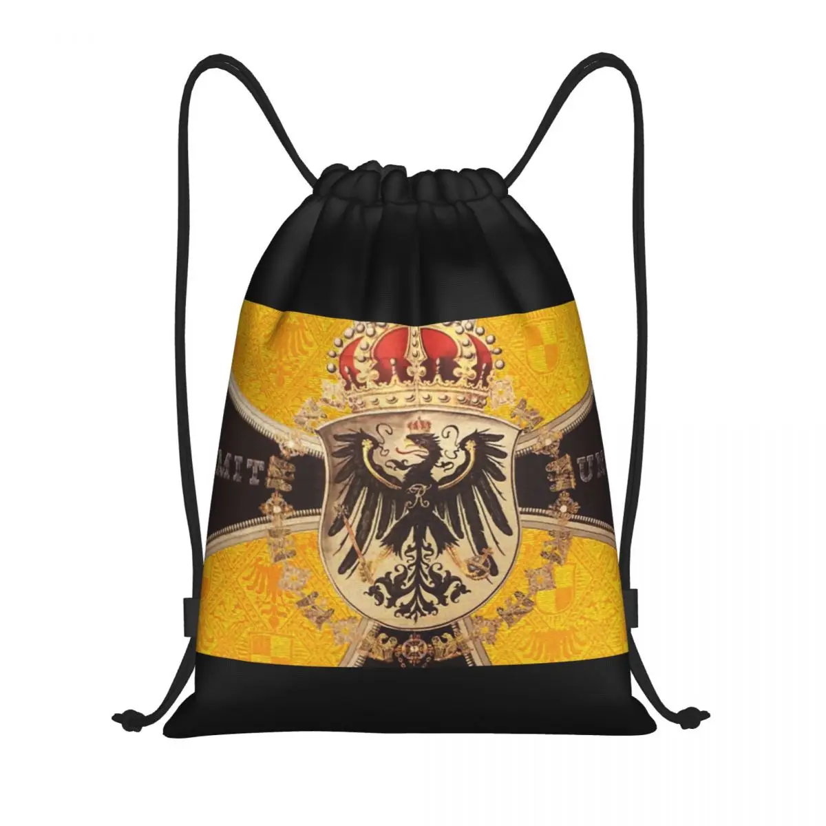 Vintage German Eagle Drawstring Backpack Sports Gym Bag for Women Men Kingdom of Prussia Training Sackpack