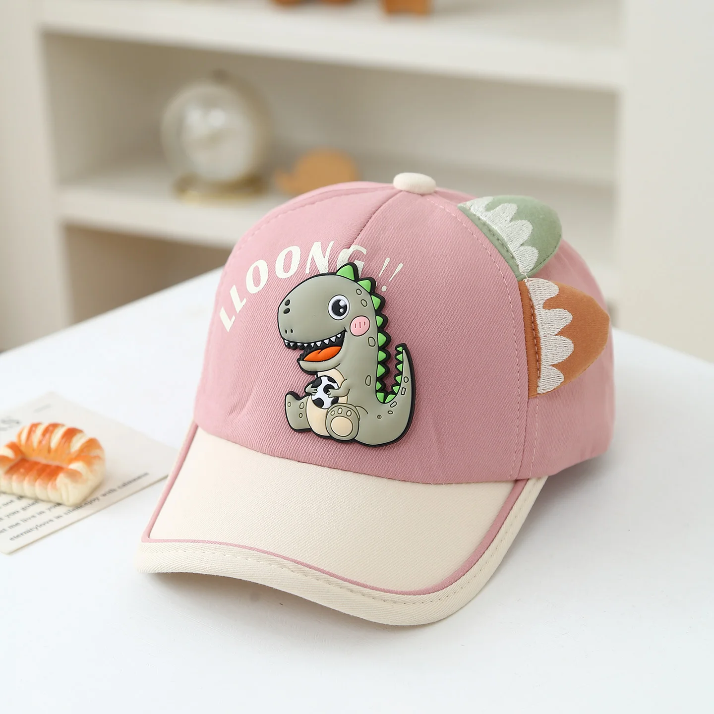 Three-dimensional Small Dinosaur Children's Baseball Cap, Summer Print Letter Baseball Cap, Baby Outdoor Soft Sun Hat image 2