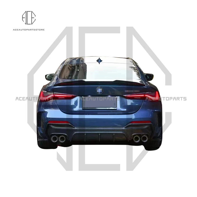 FD Style Carbon Fiber Spoiler Side Skirt Tail Front Lip Rear Lip Body Kit For BMW  4 series G22 G23 M Tech M440i 2020 -2022