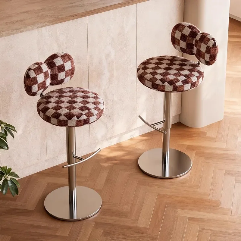 Light luxury style bar high stool High stool can be used at the café reception living room kitchen bar