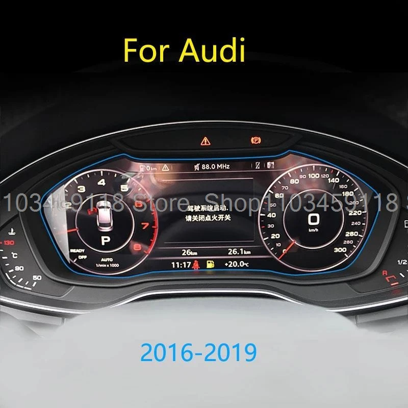 Tempered Glass Screen Protective Film For Audi A4 B9 S4 A5 S5 Q5 2016-2019 Car  Instrument  dashboard Anti-scratch accessories