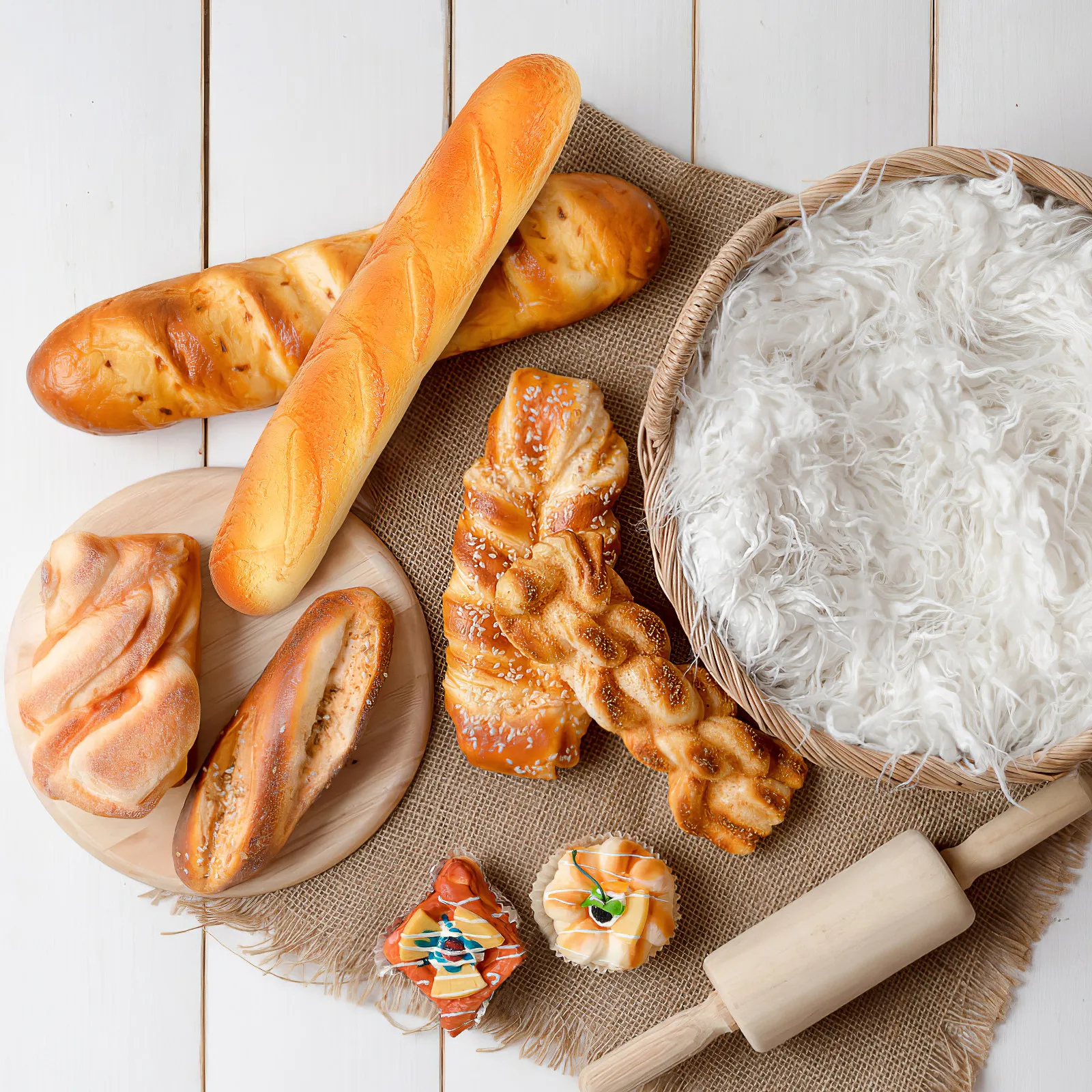 Pan Artificial Realista de Mat - Kitchen Baking Photoshoot reseña y precio