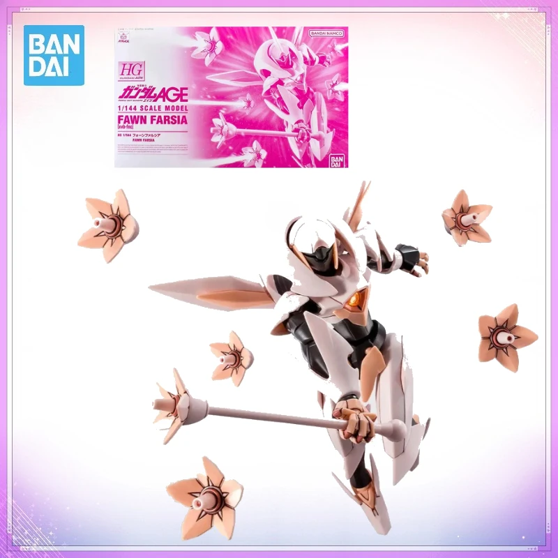 Auf Lager Original Bandai Gundam Modellbausätze HG 1/144 Anime-Figuren FAWN FARSIA Xvb-fnc SCALE MODEL Action-Modellspielzeug Geschenk