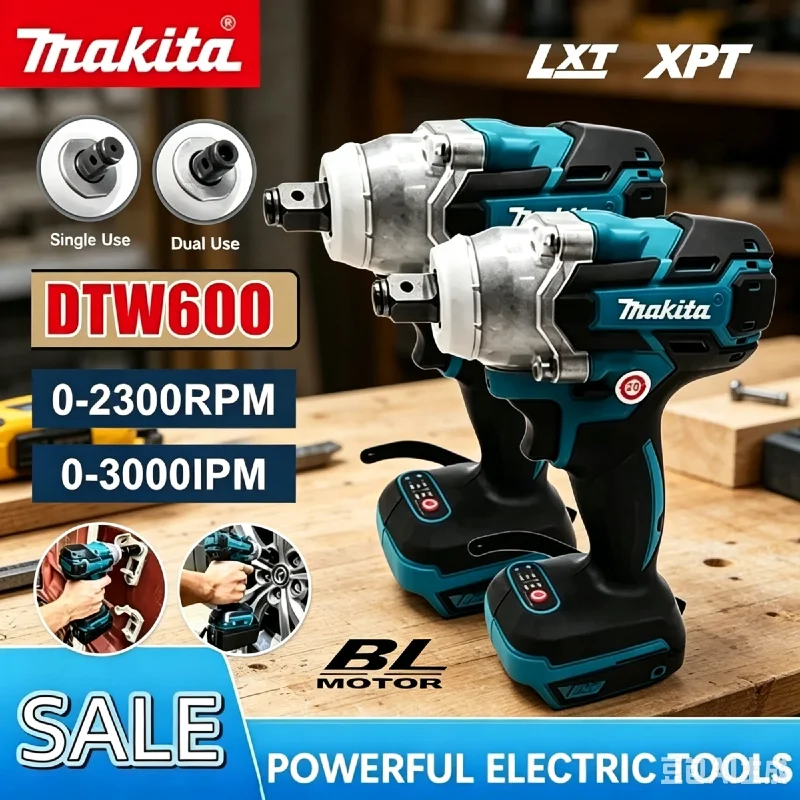 マキタ-dtw600-プロ仕様-ブラシレスインパクトレンチ-高トルク-コードレスツール-車両修理-建設作業用